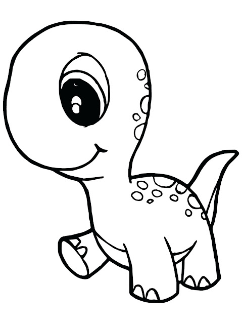 Dino the friendly dinosaur coloring page