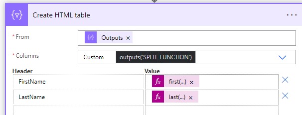 Power Automate Functions - SPLIT Function