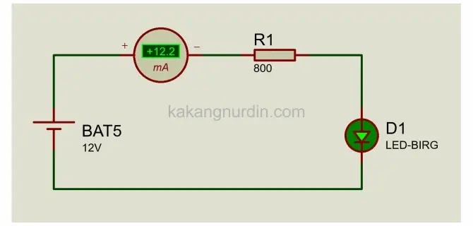 Fungsi Resistor Sebagai Pembatas Arus Pada Rangkaian Listrik [Simulasi]