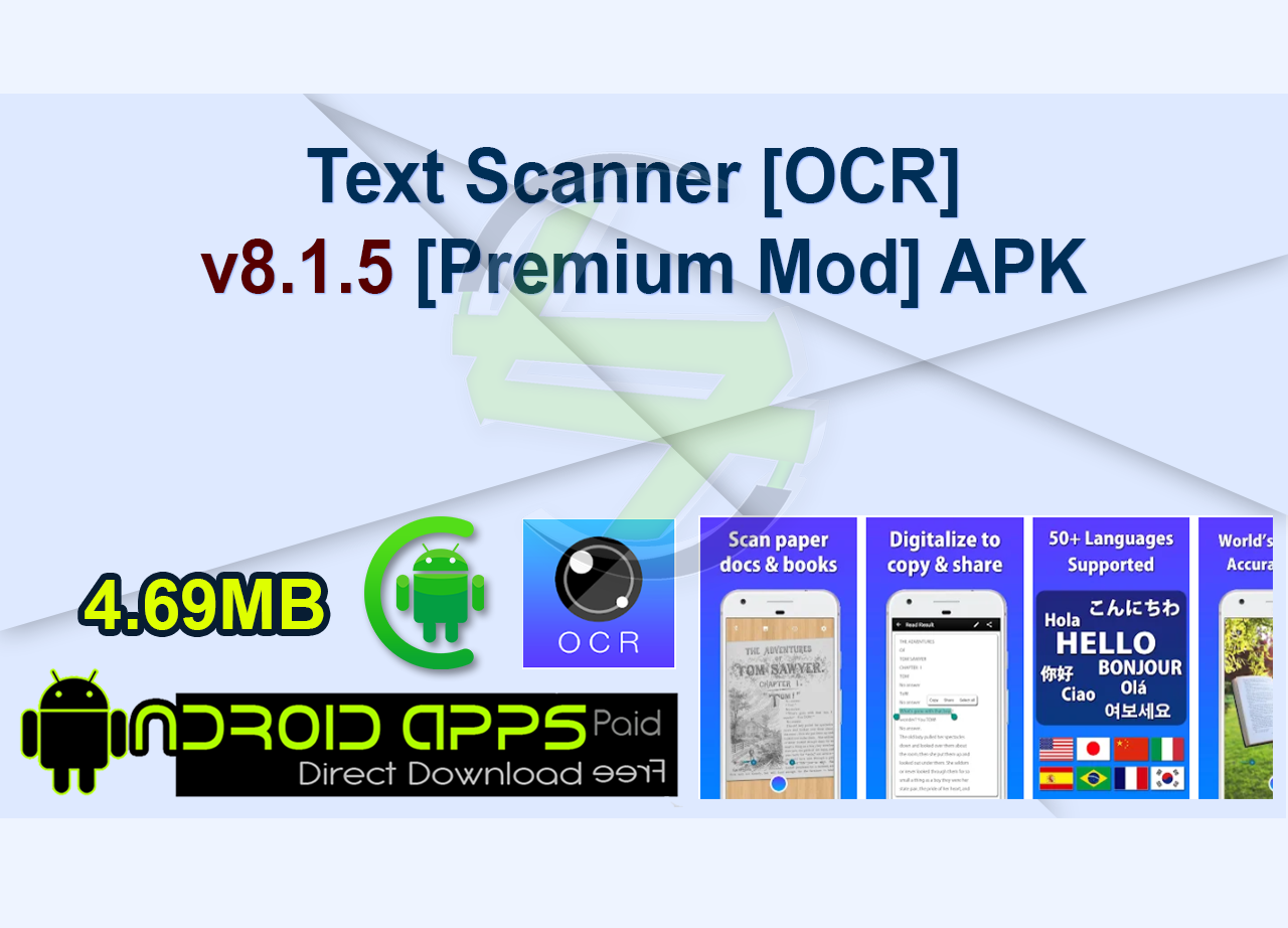 Text Scanner [OCR] v8.1.5 [Premium Mod] APK