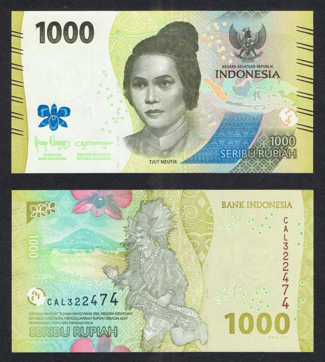 I21 INDONESIA 1000 RUPIAH UNC 2022 (P-W162)