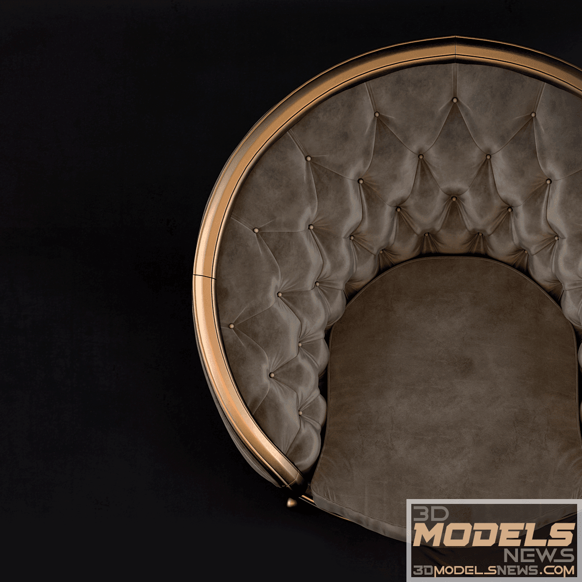 Armchair model gold comfort 3