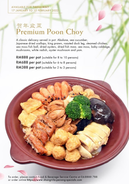 Chinese New Year 2022 phoon choy promotion at Shangri-La Rasa Sayang Penang