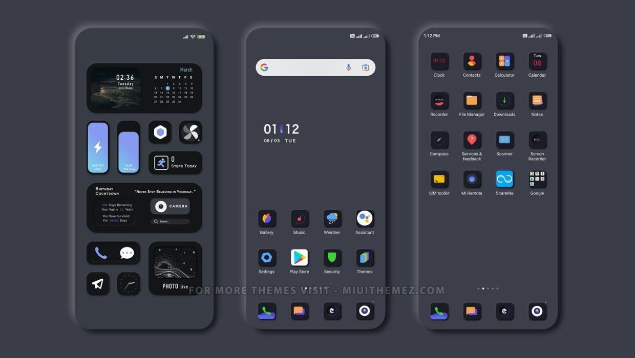 Dark [Simple] MIUI Theme