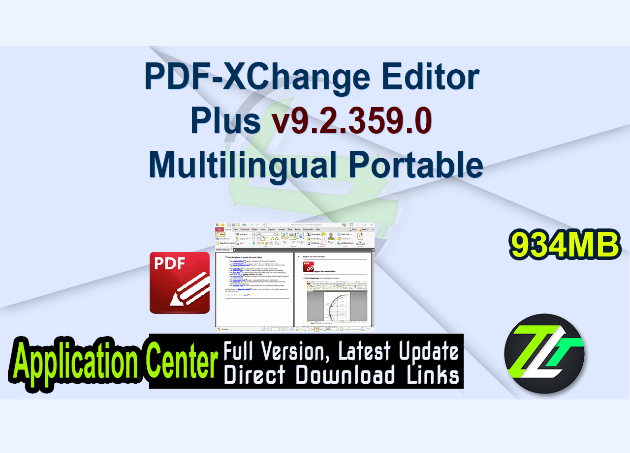 PDF-XChange Editor Plus v9.2.359.0 Multilingual Portable