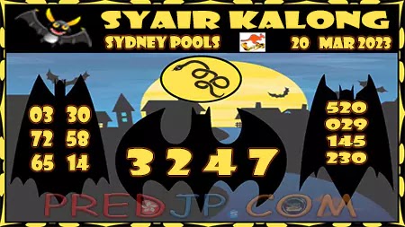 Prediksi Sydney Kalong Keramat Senin 20-Mar-2023