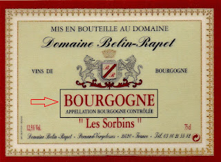 Domaine Belin Rapet Borgogne Les Sorbins