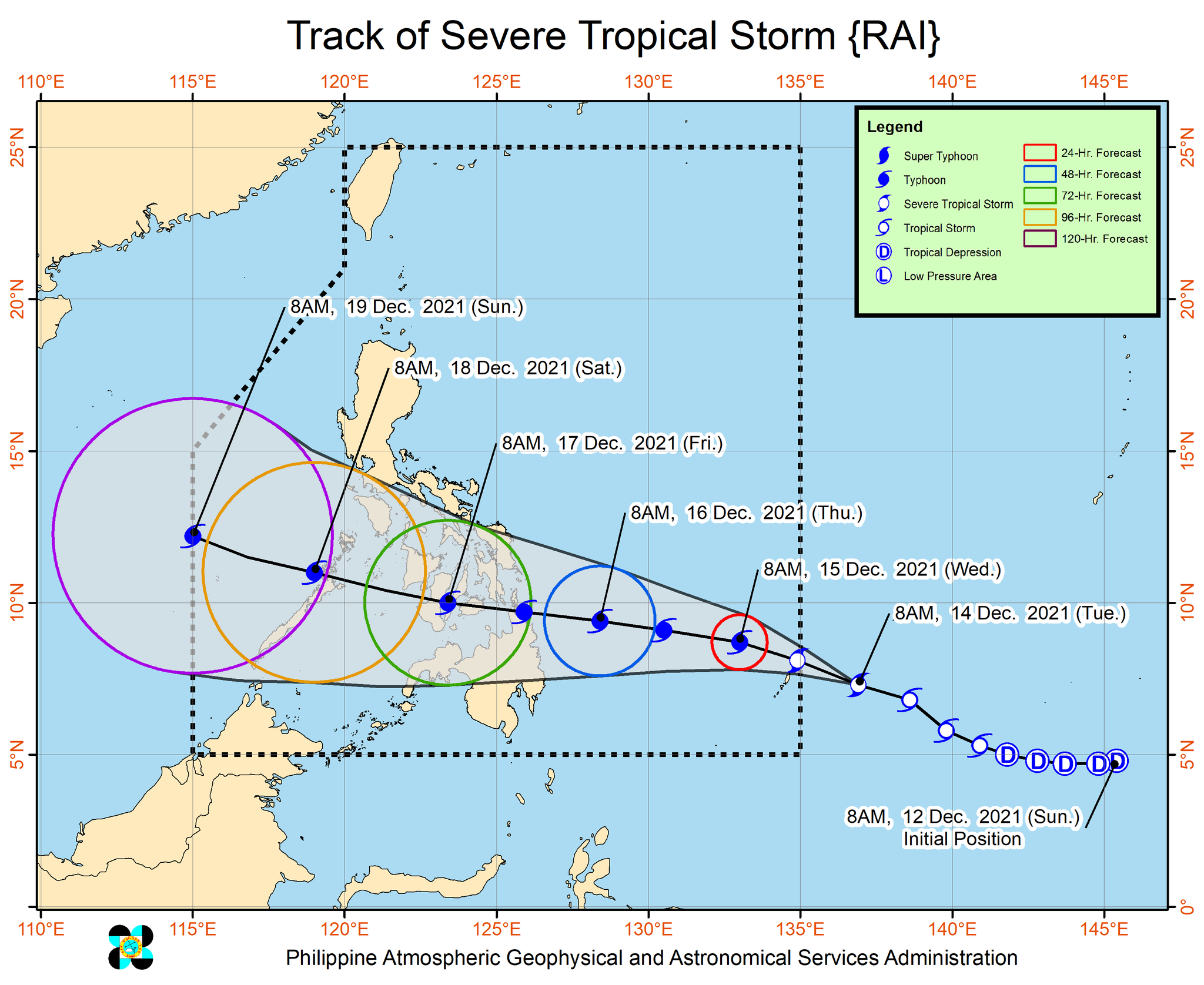 Tropical Storm Rai path Philippines Typhoon Odette