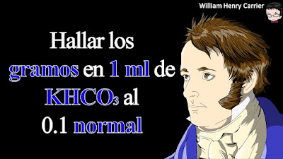 Calcule los gramos contenidos en 1.00 ml de una solución al 0.100 N de KHCO3. (Asuma una disociación parcial para formar el ion HCO3-)