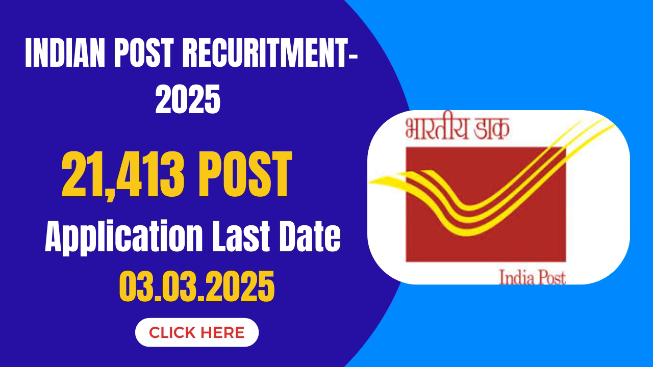 Post Office GDS Recruitment 2025- 21413 Posts apply online