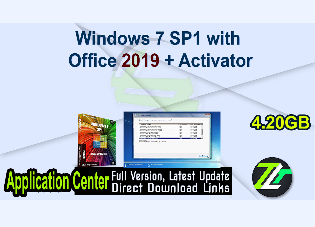 Windows 7 SP1 52in1 (x86-x64) Office 2019 (01.2022) Pre-Activated