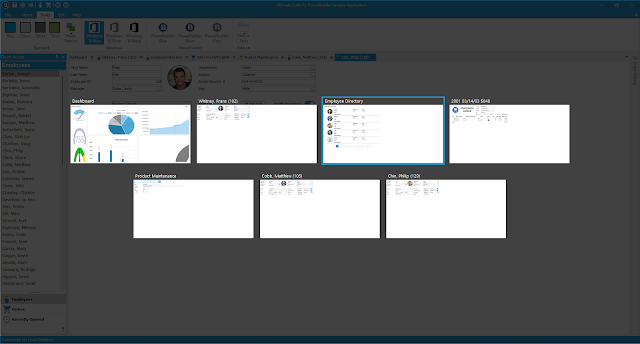 PowerBuilder Window Selector Control