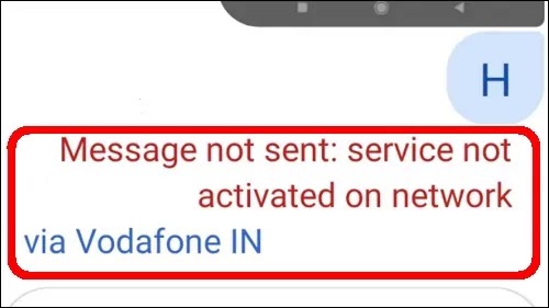 Message Not Sent Service Not Activated On Network Problem Solved Vodafone Vi SIM