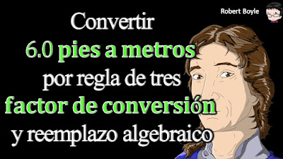 👉 Enunciado: Una persona de 6.0 pies pesa 168 libras. Exprese la altura de esta persona en metros por factor de conversión, regla de tres y reemplazo algebraico (1 libra = 453.6 g; 1 m = 3.28 pies)