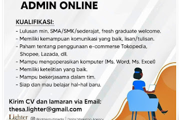 Lowongan Kerja Admin Online Lighter Multimedia