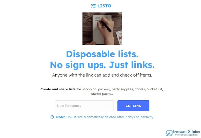 Listo : un petit outil en ligne pratique pour créer des listes et les partager facilement 