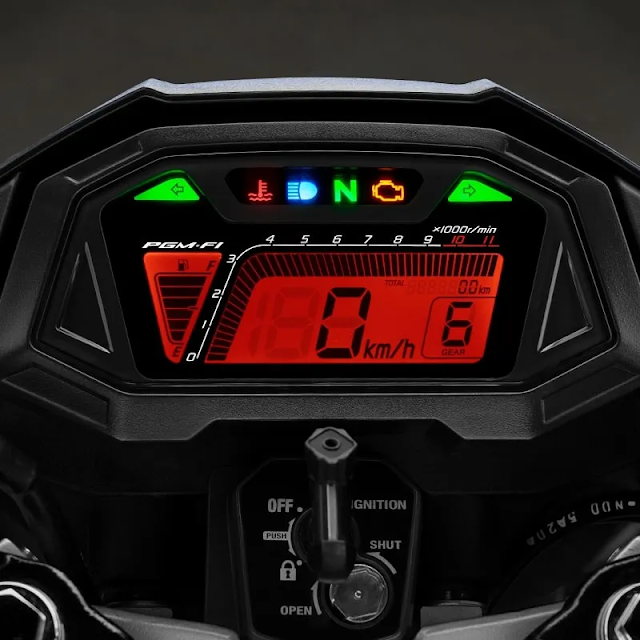 speedometer, tachometer, posisi gigi sonic 150R