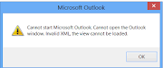 Outlook Geçersiz XML Görünüm Yüklenemiyor Hatası