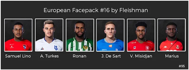 European Facepack #16 For eFootball PES 2021