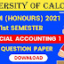 CU B.COM First Semester Financial Accounting 1 (Honours) 2021 Question Paper | B.COM Financial Accounting 1 (Honours) 1st Semester 2021 Calcutta University Question Paper
