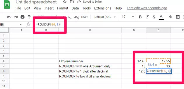 cara membulatkan angka di Google Spreadsheet-12