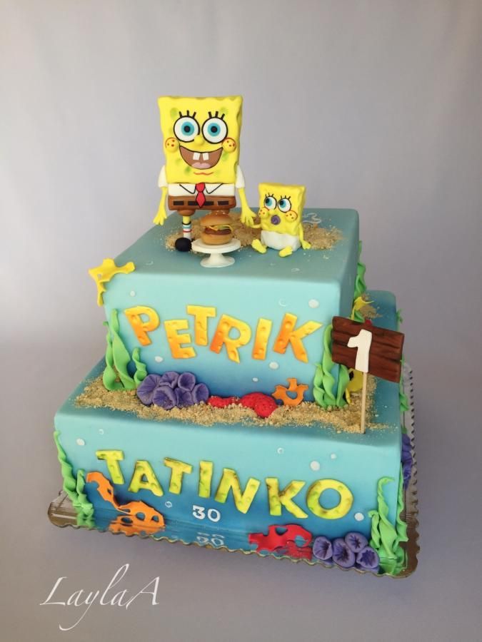 simple spongebob cake