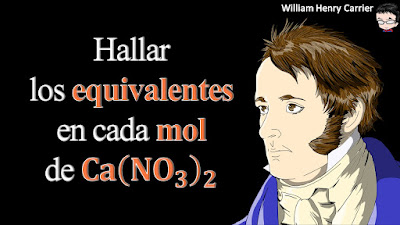 Calcular el número de equivalentes en una mol de Ca(NO3)2.