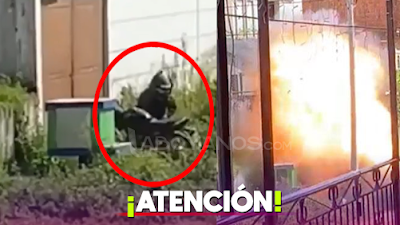 VIDEO: Momento exacto en que explota moto bomba cuando policía intentaba desactivarla en Suárez, Cauca