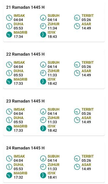 Jadwal Imsakiyah Ramadan 1445 H/2024 M Kabupaten Probolinggo Provinsi Jawa Timur