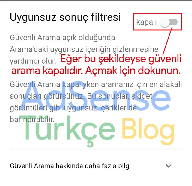 Telefonda veya Tablette Güvenli Arama Nasıl Açılır veya Kapatılır?