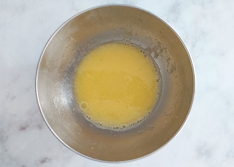 Ajout du jus de citron pour mousse