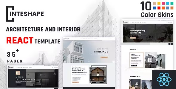 Best Architecture and Interior React Template