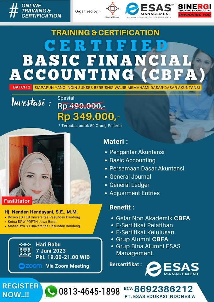 WA.0813-4645-1898 | Certified Basic Financial Accounting (CBFA) 7 Juni 2023