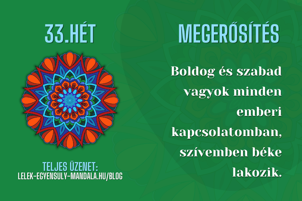 Színek üzenete 33. hét