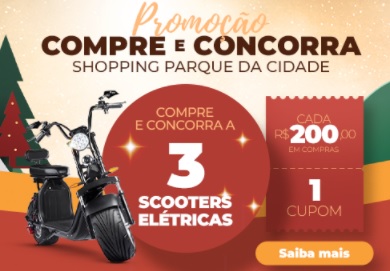 Promoção 3 Scooter Elétricas Parque da Cidade Natal 2021