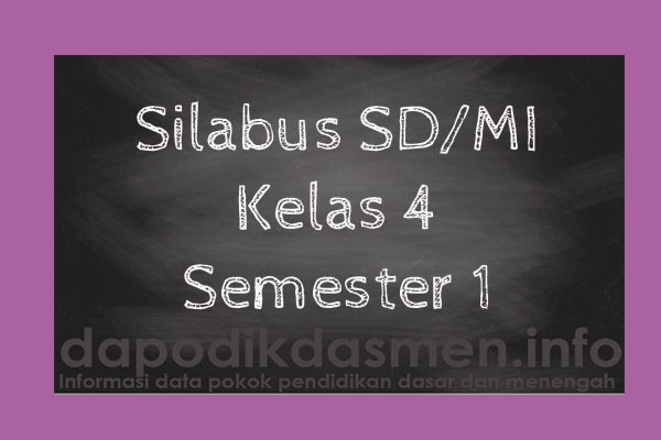 Silabus SD MI Kelas 4 Semester 1