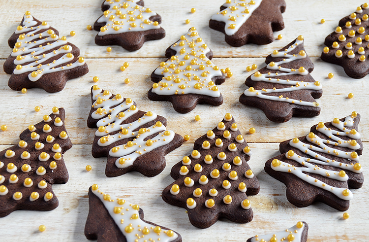 Galletitas navideñas de chocolate