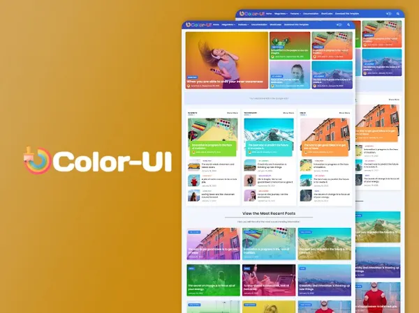 Color-UI - Simple & Colorful Blogger Template - Blogger Template 2024