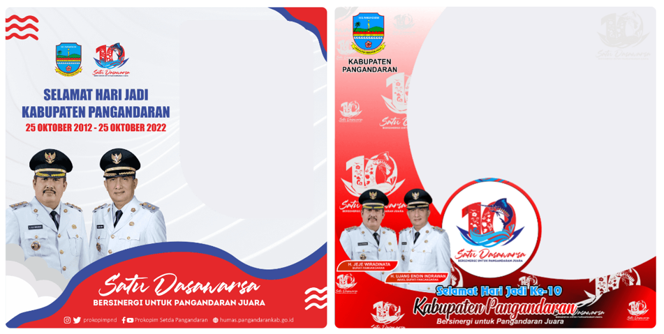 Twibbon HUT Kabupaten Pangandaran ke-10 Tahun 2022