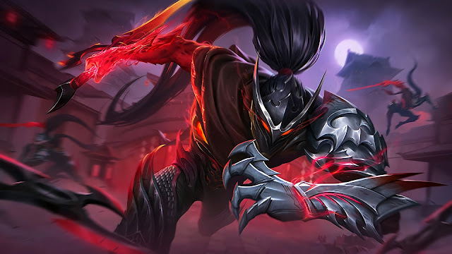 hayabusa shadow of obscurity epic skin mobile legends wallpaper hd
