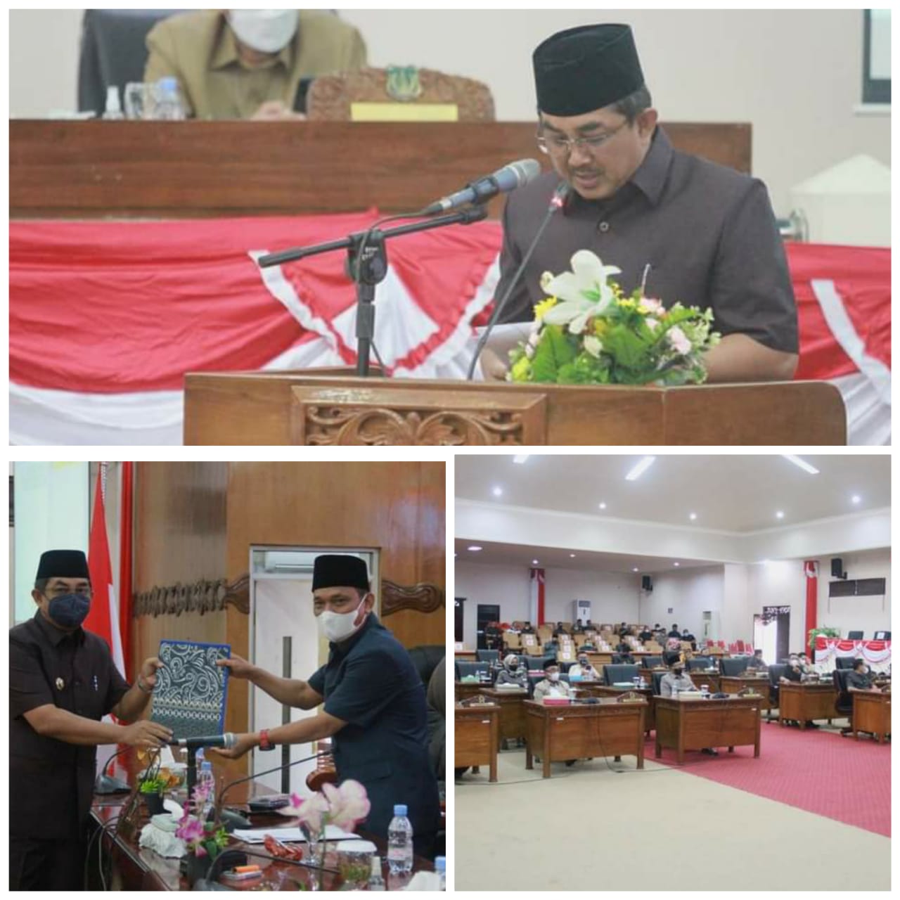 Bupati Tanjabbar Hadiri Rapat Paripurna  DPRD Dalam Rangka Penyampaian Nota Pengantar 3 Raperda Inisiatif Pemkab