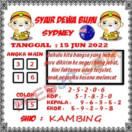 Prediksi Dewa Bumi Sdy Kamis 15-Juni-2023