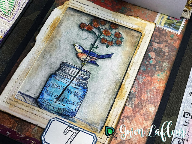 Nature Journal Page with stamps from EGL25 - EGL27 - Gwen Lafleur