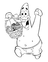 Patrick Star with basket of eggs