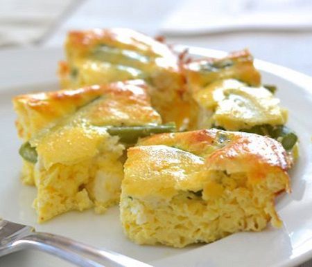 Welcome Spring with Fluffy Asparagus and Feta Quiche Squares