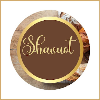 Shavuot - Feast Of Weeks - Greeting Cards Printable Free - Sticker Gift Tags - Brown Beige Harvest Theme - 10 Modern Designs