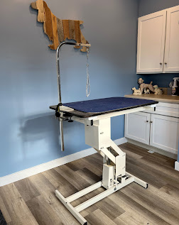 One Fine Canine Grooming Table Set Up