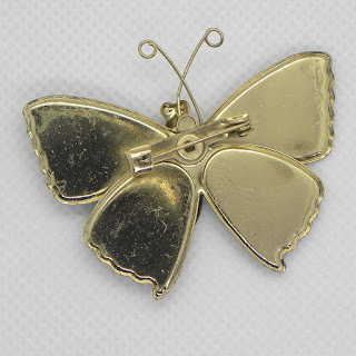 Back of 60s butterfly brooch