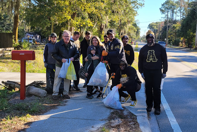 2022 MLK Clean Up Event in West Augustine St. Gerard Campus, Learn 2 Read and Alpha Phi Alpha Fraternity, Inc., Sigma Pi Lambda Chapter