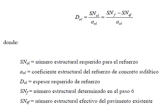 DETERMINACIÓN DEL ESPESOR DEL REFUERZO